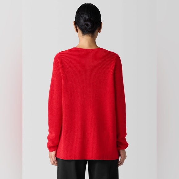 NWT Eileen Fisher Merino Crew Neck Top in Regenerative Wool - Picture 3 of 6